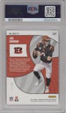 Joe Burrow from the 2021 Panini Chronicles set featuring a Cubic parallel graded by PSA and given an overall grade of 10.