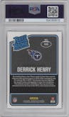 Derrick Henry from the 2016 Panini Donruss Optic set featuring a Purple parallel graded by PSA and given an overall grade of 9.
