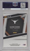 Quinn Ewers from the 2023 Panini The National VIP set featuring a Red Sparkle parallel graded by PSA and given an overall grade of 10.
