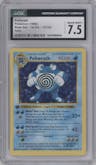 Poliwrath from the 1999 Pokemon set graded by CSG and given an overall grade of 7.5.