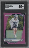 Cooper DeJean from the 2024 Panini Prizm set featuring a Pink Prizm parallel graded by SGC and given an overall grade of 10.