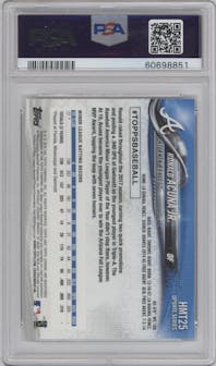 Ronald Acuna Jr. from the 2018 Topps Chrome Update  set graded by PSA and given an overall grade of 10.