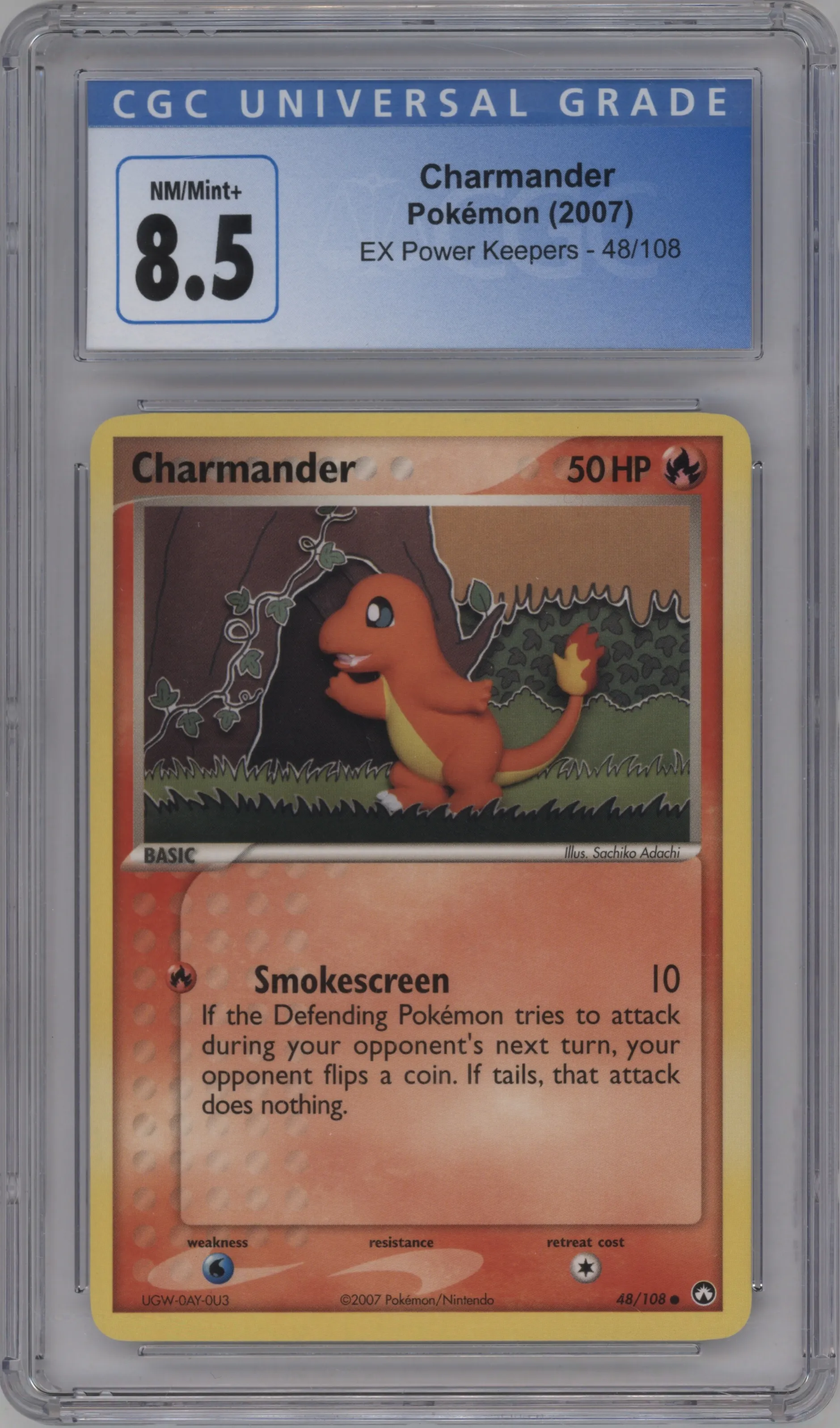 2007 Pokemon EX Power Keepers Charmander #48 CGC 8.5