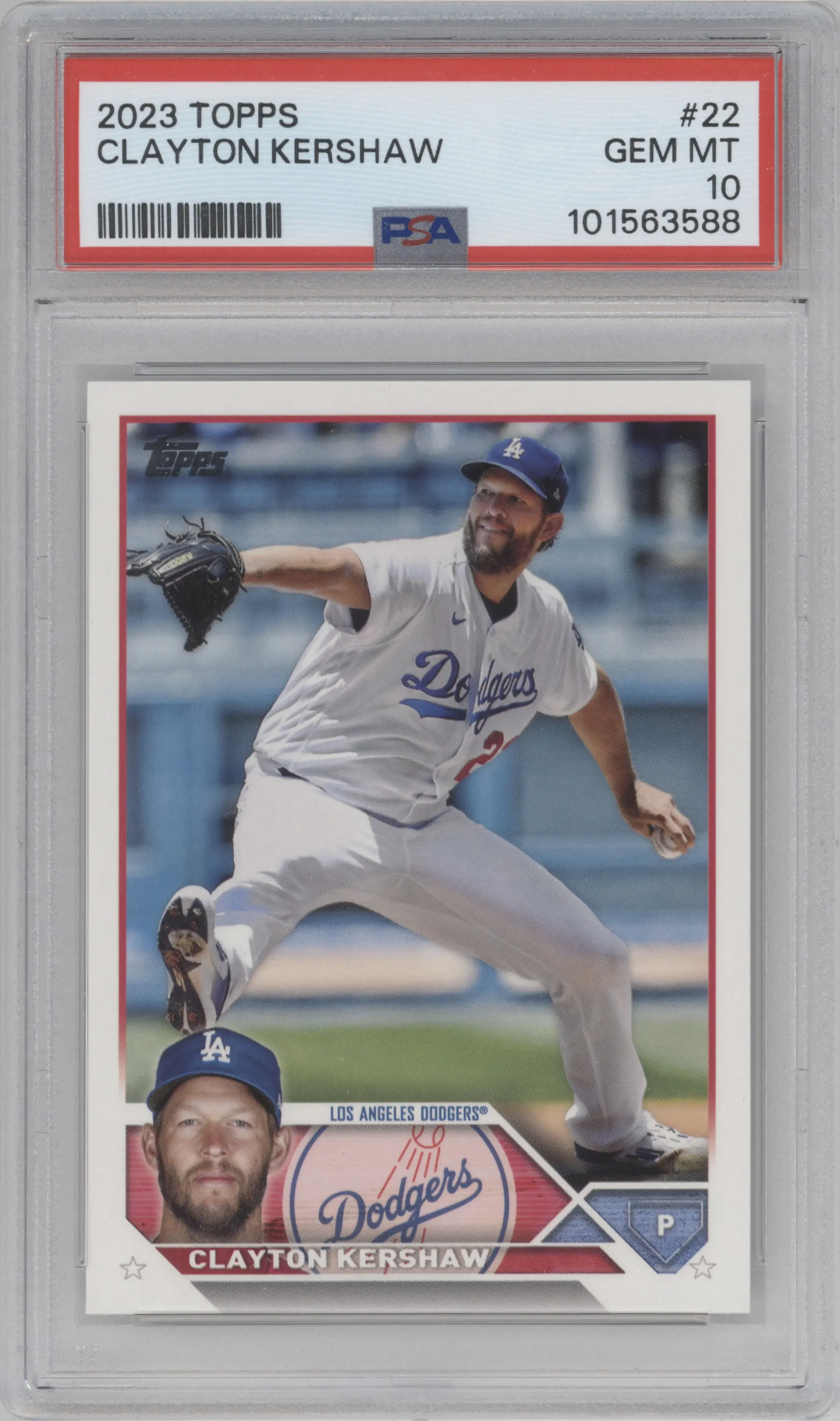 2023 Topps Series 1 Clayton Kershaw PSA 10