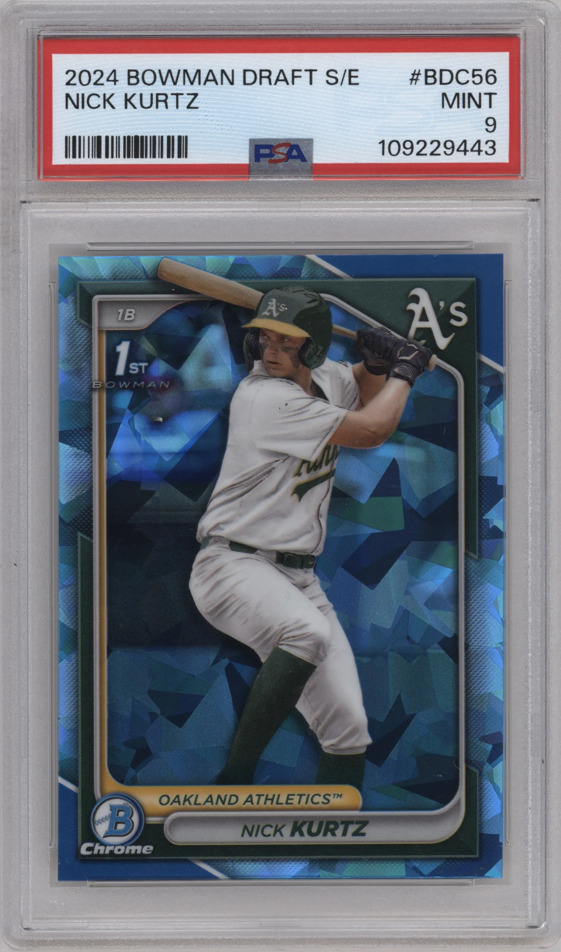 2024 Bowman Draft Sapphire Edition Chr.Pros. Nick Kurtz PSA 9