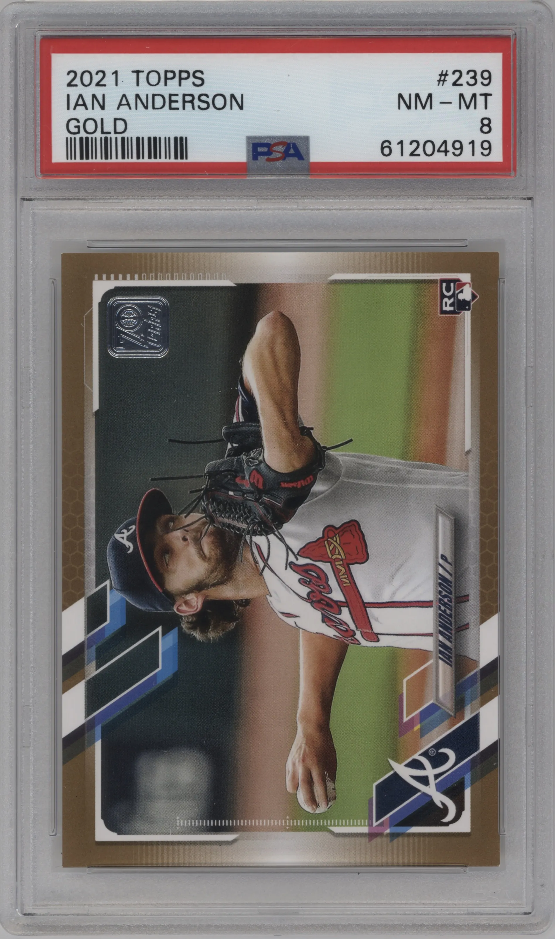 2021 Topps Series 1 Ian Anderson Gold PSA 8