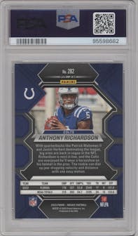 Anthony Richardson from the 2023 Panini Mosaic set graded by PSA and given an overall grade of 10.