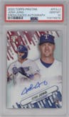 Josh Jung from the 2023 Topps Pristine set graded by PSA and given an overall grade of 10.