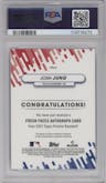 Josh Jung from the 2023 Topps Pristine set graded by PSA and given an overall grade of 10.