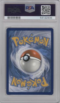 Lugia from the 2020 Pokemon SWSH set featuring a Vivid Voltage Pre-Release Staff parallel graded by PSA and given an overall grade of 10.