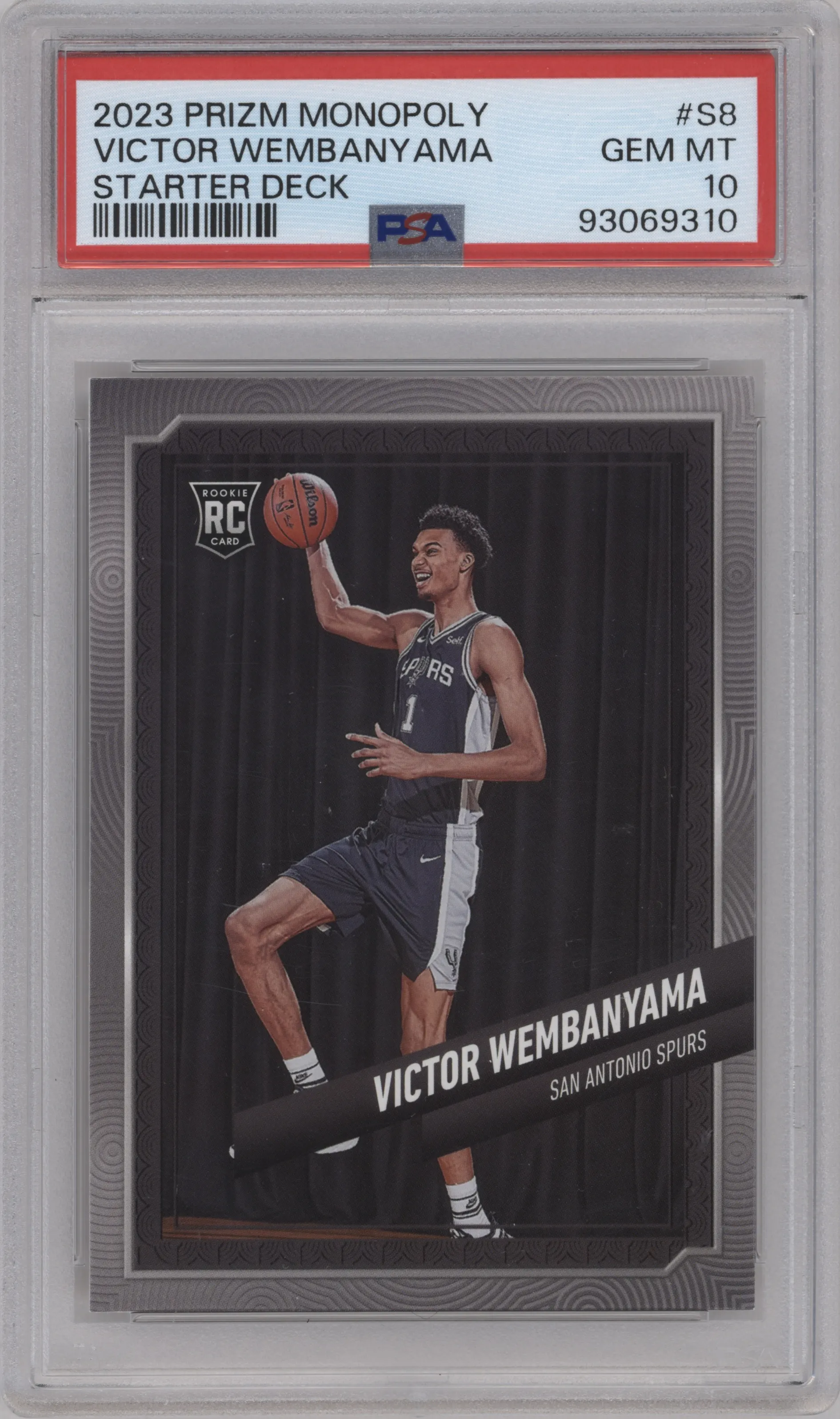 2023 Panini Prizm Monopoly Starter Deck Victor Wembanyama PSA 10