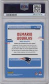 Demario Douglas from the 2023 Donruss Optic set featuring a Freedom parallel graded by PSA and given an overall grade of 10.