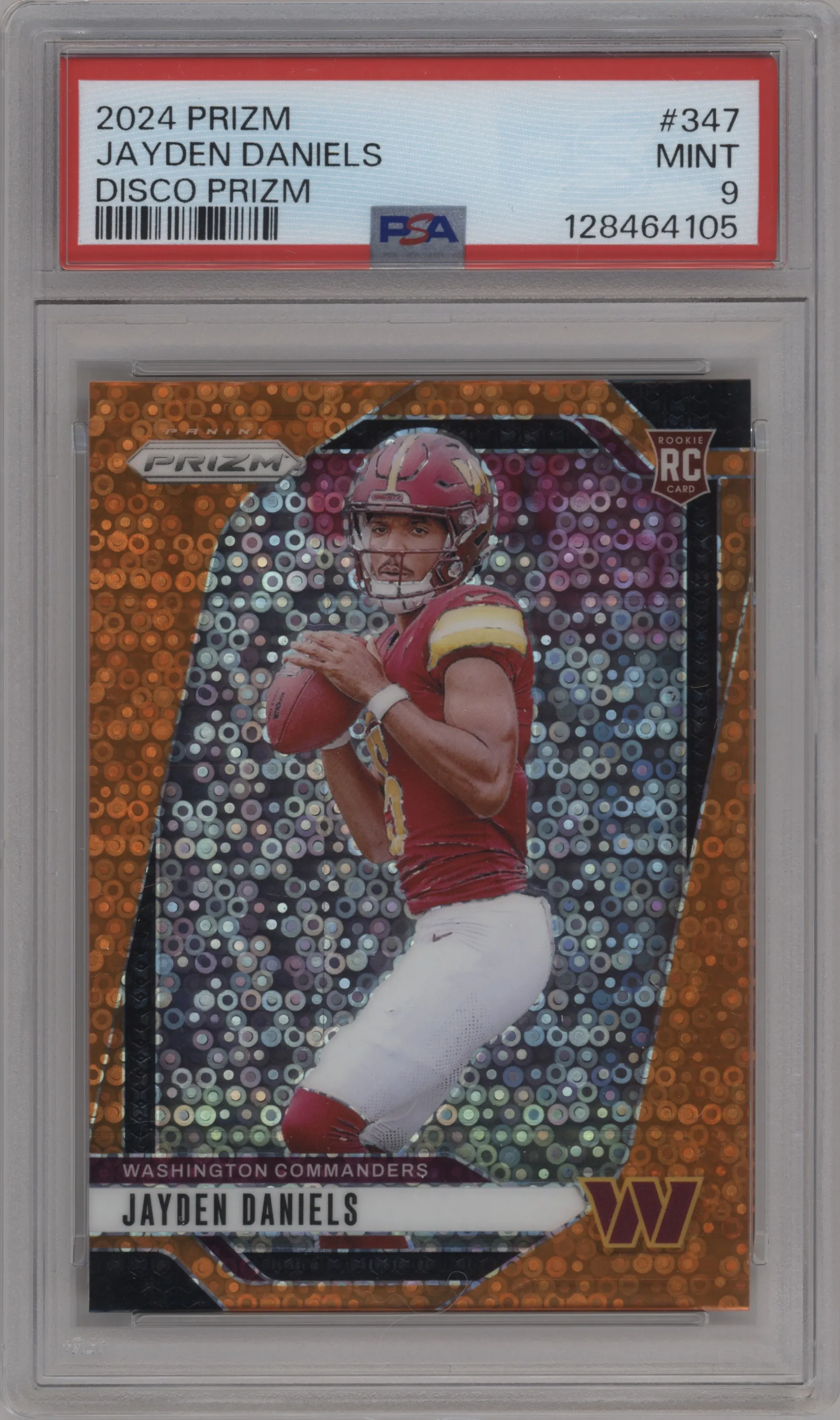 2024 Panini Prizm Jayden Daniels Disco #347 PSA 9