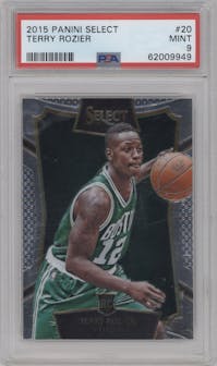 Terry Rozier from the 2015-16 Panini Select  set graded by PSA and given an overall grade of 9.