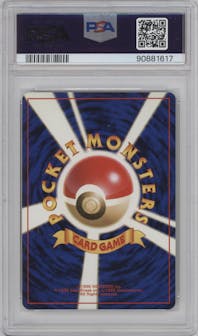Giovanni from the 1999 Pokemon JPN set graded by PSA and given an overall grade of 9.