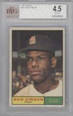 Bob Gibson from the 1961 Topps set graded by Beckett and given an overall grade of 4.5.