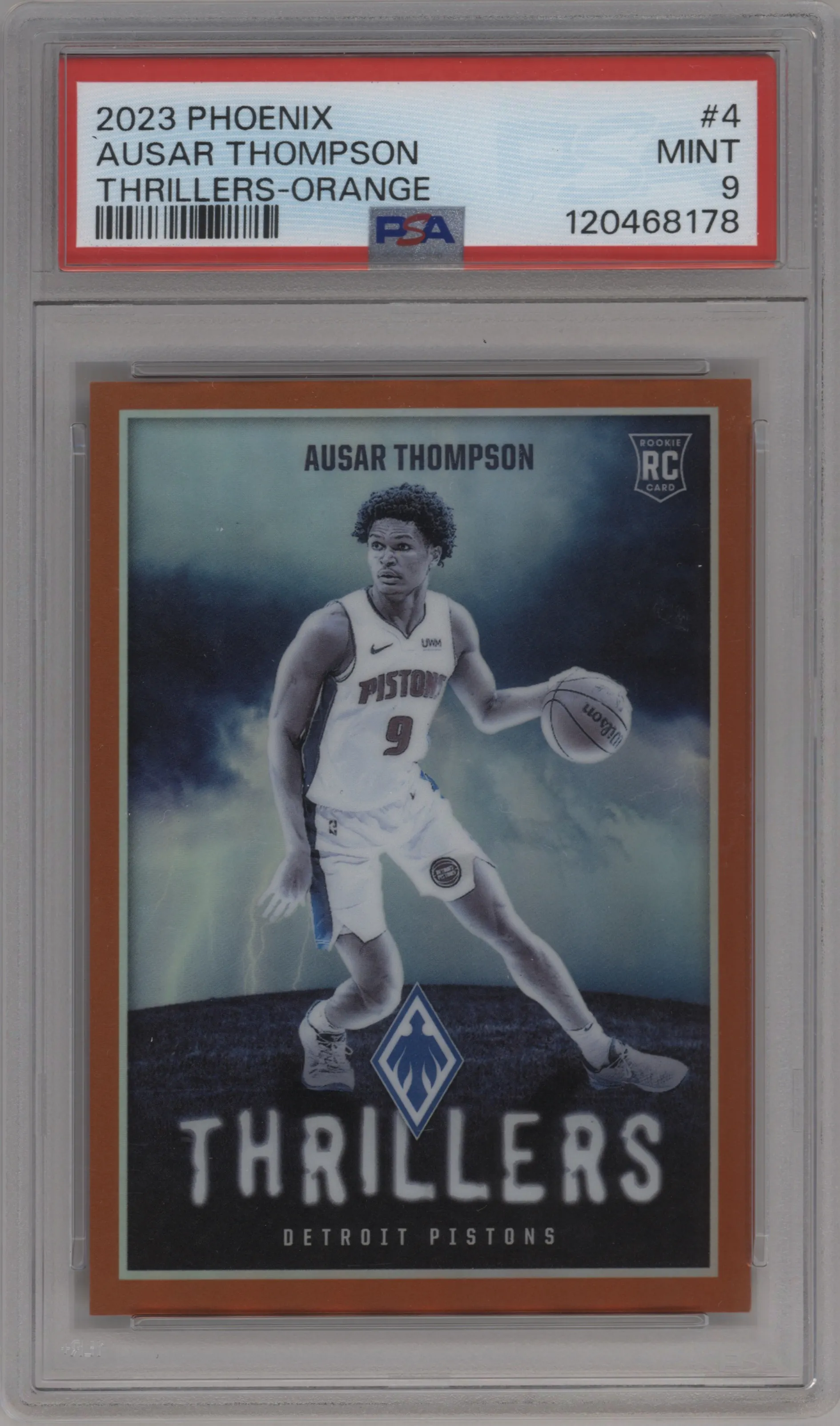 2023 Panini Phoenix Thrillers Ausar Thompson Orange #4 PSA 9