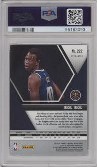Bol Bol from the 2019-20 Panini Mosaic  set featuring a Reactive Orange parallel graded by PSA and given an overall grade of 10.