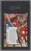 Brock Purdy from the 2024 Panini Absolute set graded by SGC and given an overall grade of 8.5.