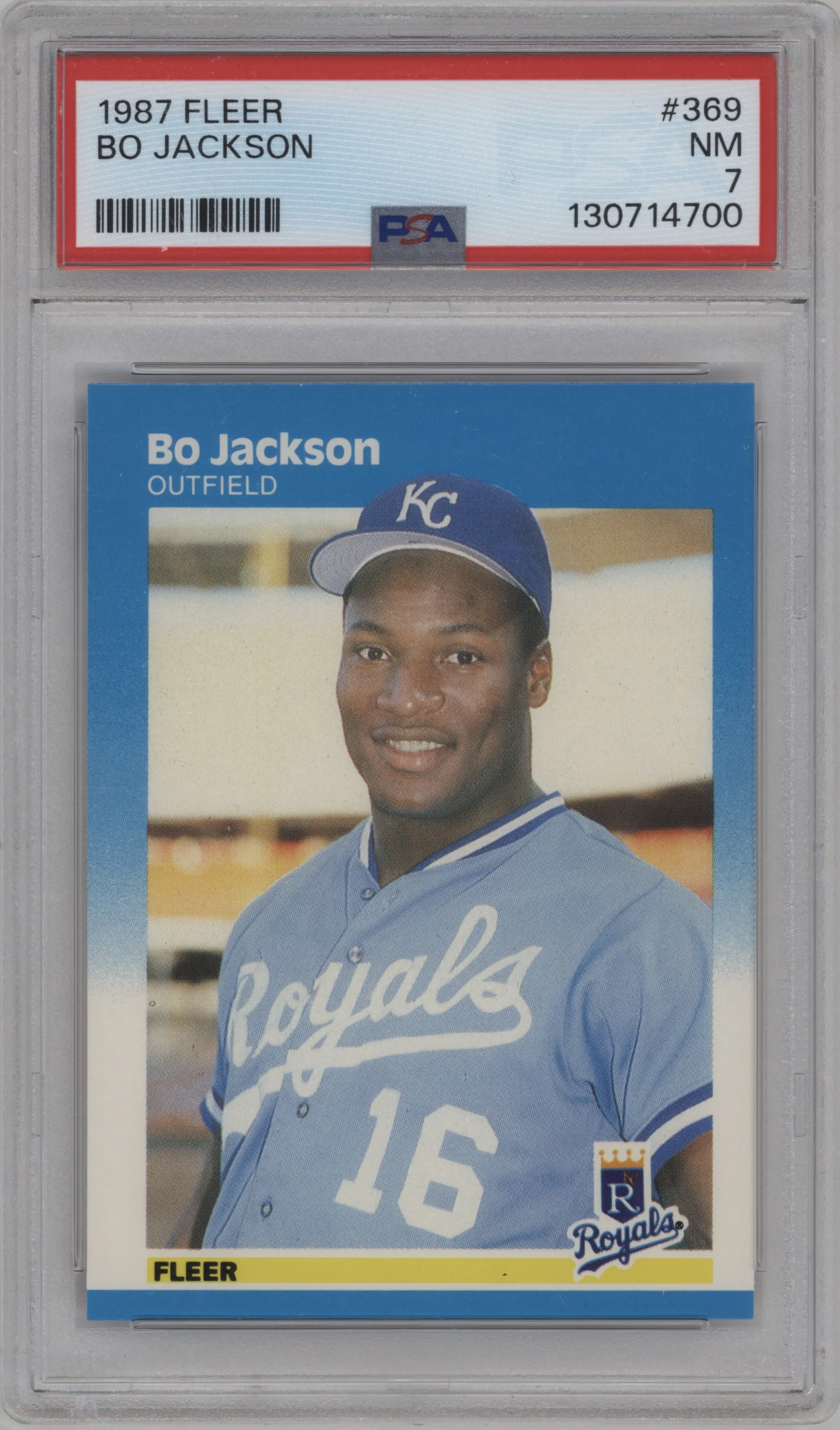 1987 Fleer Bo Jackson PSA 7