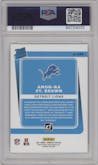 Amon-Ra St. Brown from the 2021 Panini Donruss set graded by PSA and given an overall grade of 10.