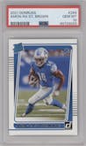 Amon-Ra St. Brown from the 2021 Panini Donruss set graded by PSA and given an overall grade of 10.