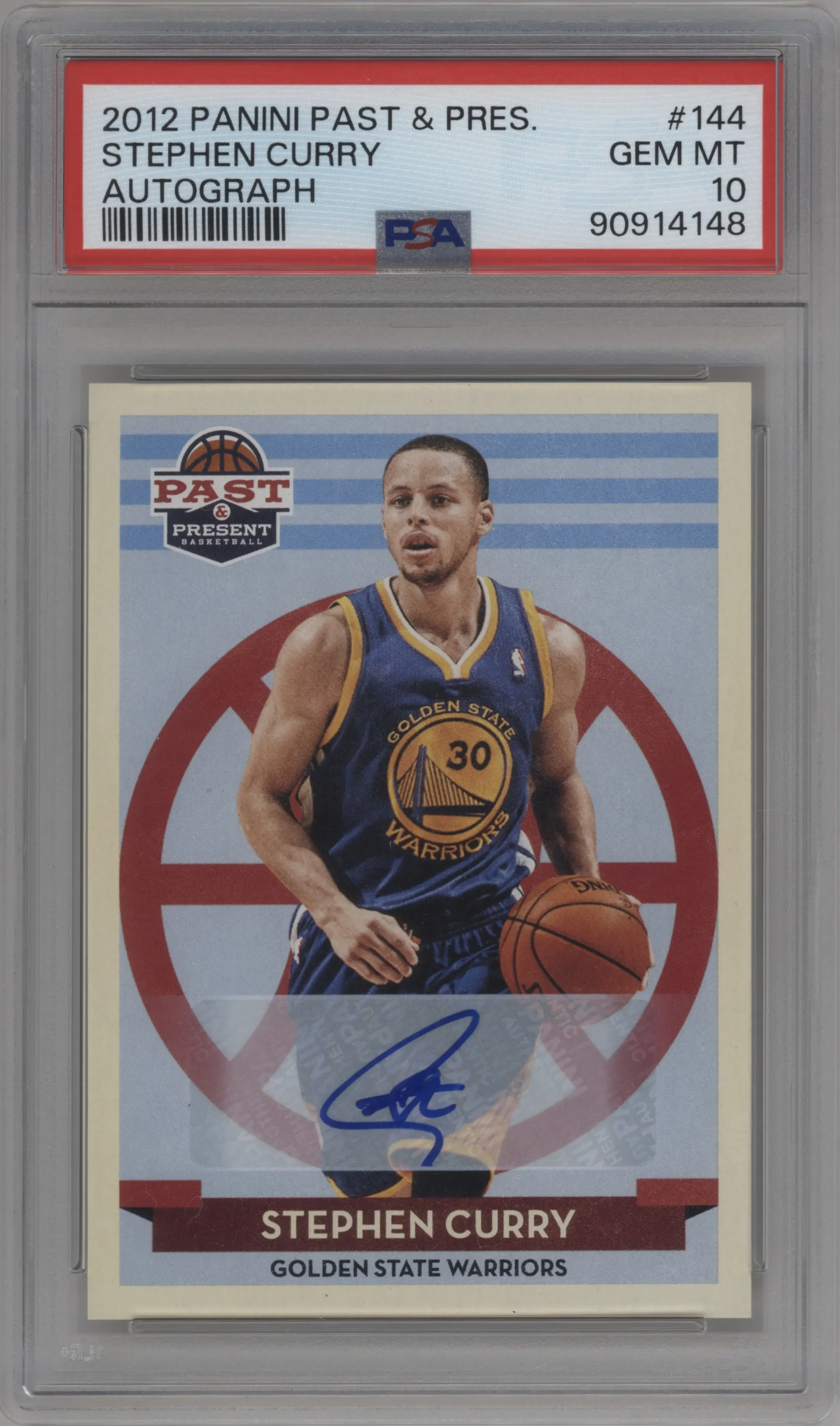2012 Panini Past & Present Sig. Stephen Curry PSA 10