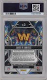 Jayden Daniels from the 2024 Panini Prizm set graded by PSA and given an overall grade of 9.