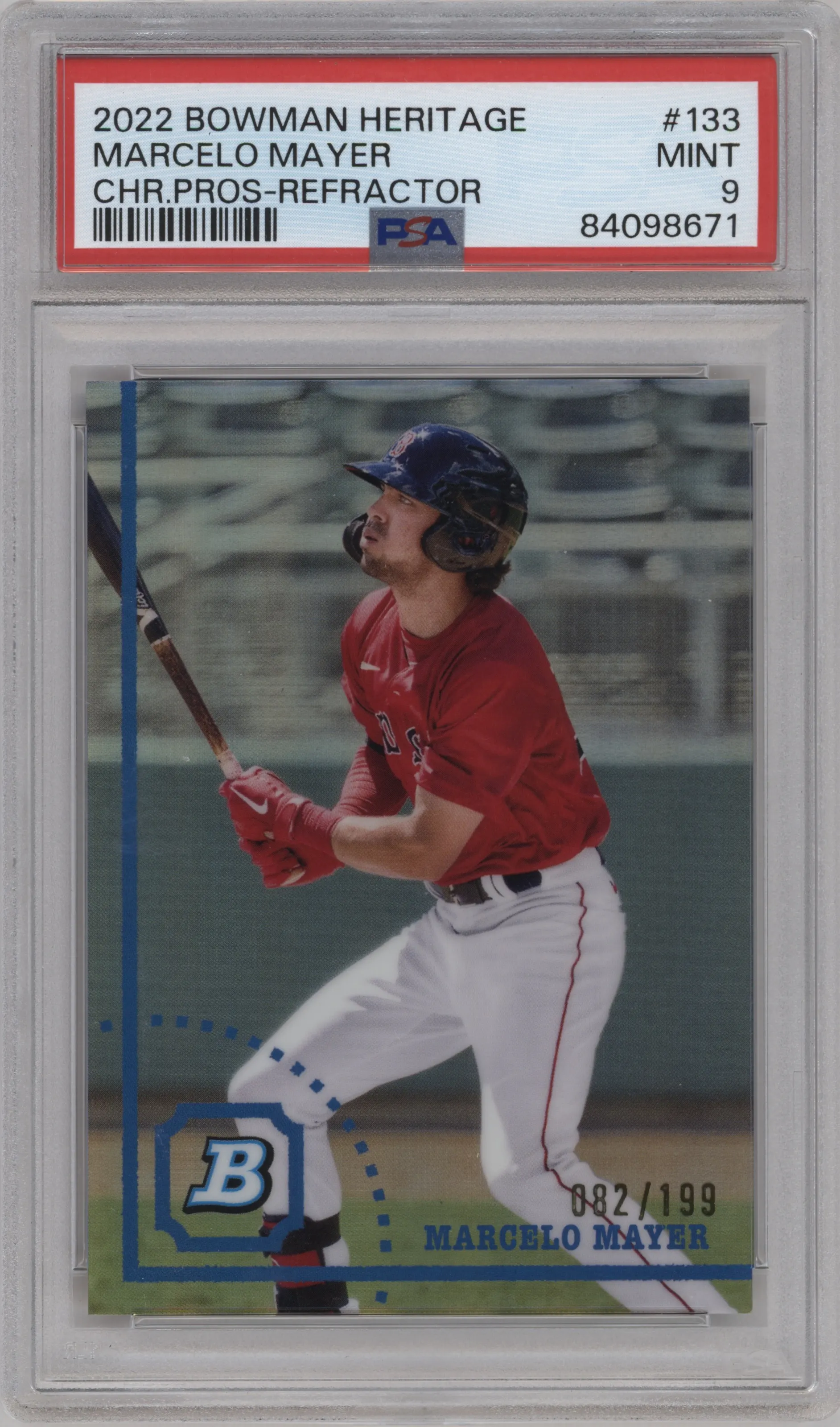 2022 Bowman Heritage Chr.Pros. Marcelo Mayer Refractor PSA 9