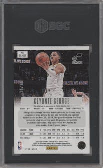 Keyonte George from the 2023-24 Panini Prizm Deca set featuring a Mojo parallel graded by SGC and given an overall grade of 9.5.
