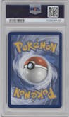 Mimikyu from the 2024 Pokemon SV set featuring a Paldean Fates Elite Trainer Box parallel graded by PSA and given an overall grade of 9.