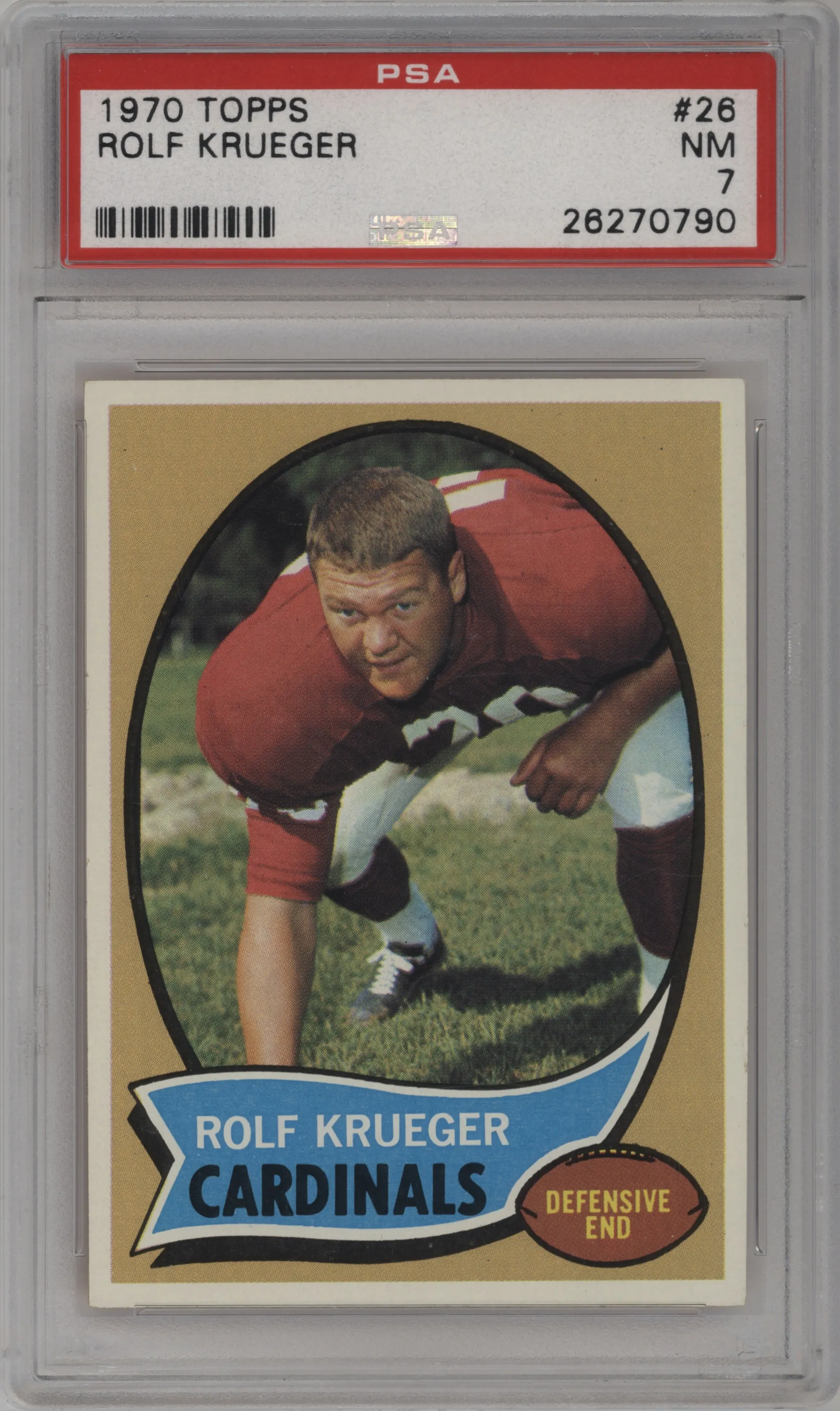 1970 Topps Rolf Krueger PSA 7