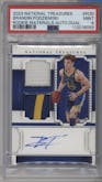 Brandin Podziemski from the 2023-24 Panini National Treasures set graded by PSA and given an overall grade of 9.