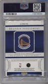 Brandin Podziemski from the 2023-24 Panini National Treasures set graded by PSA and given an overall grade of 9.