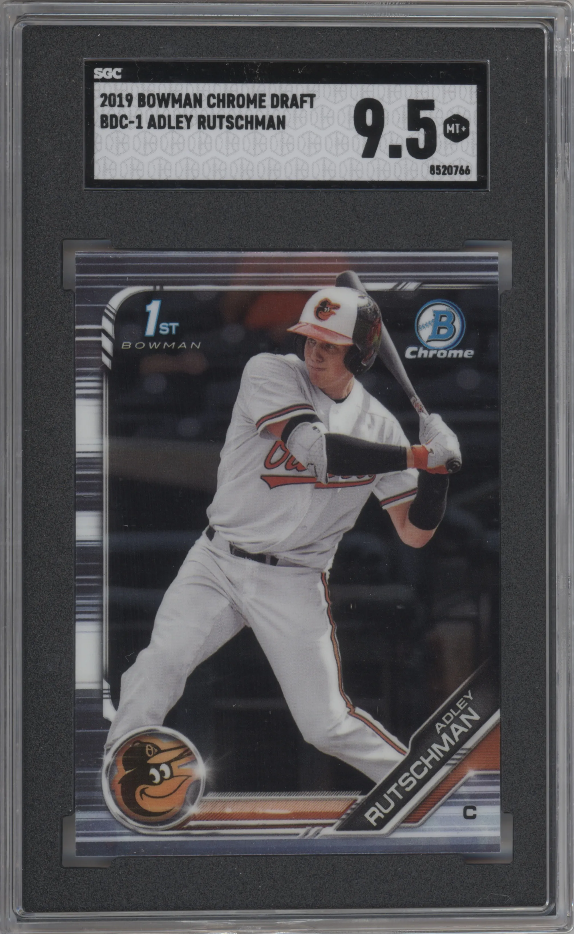 2019 Bowman Draft Chrome Adley Rutschman SGC 9.5