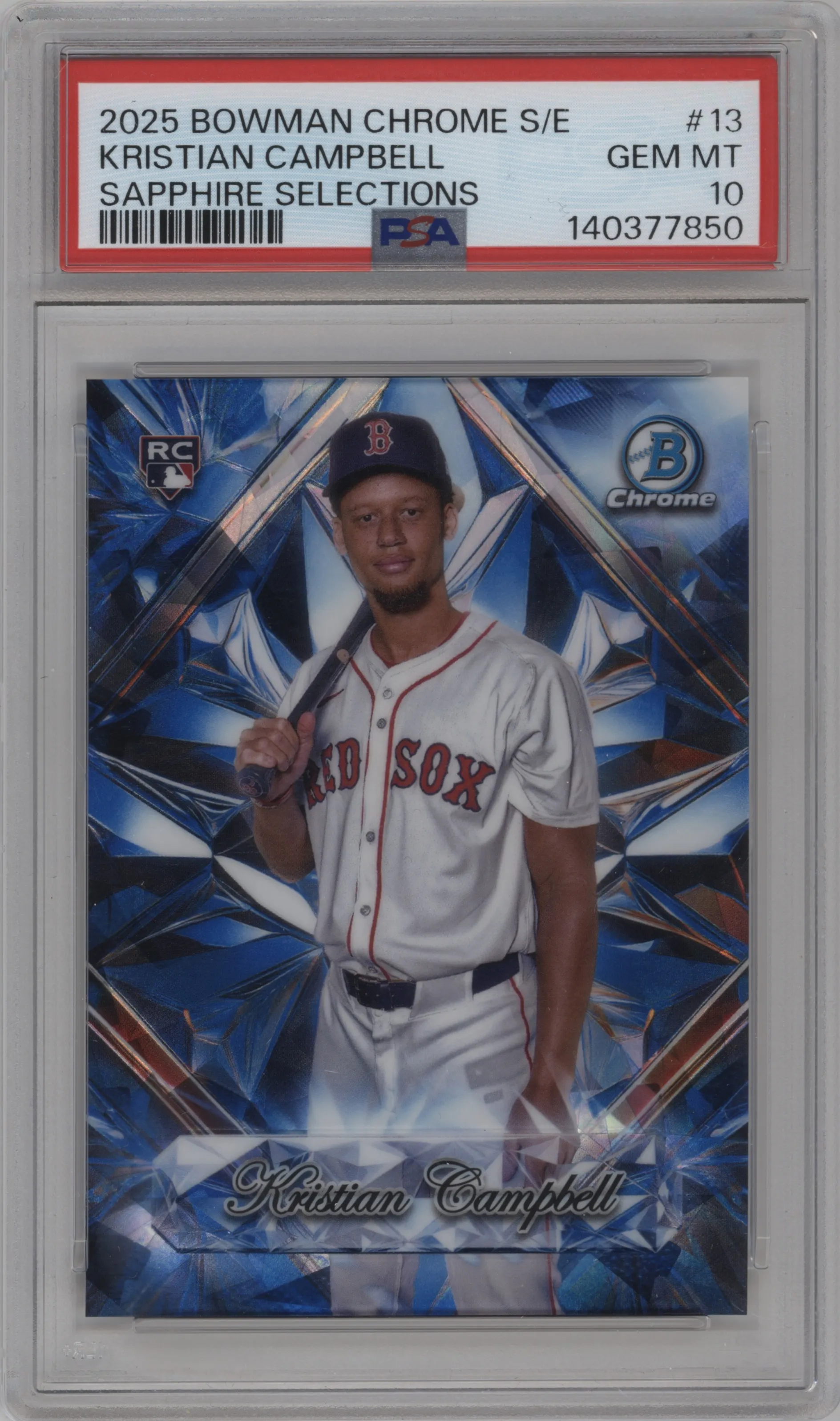 2025 Bowman Chrome Sapphire Sapphire Selections Kristian Campbell #SS-13 PSA 10
