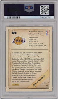 Kobe Bryant from the 2012-13 Panini Kobe Anthology  set graded by PSA and given an overall grade of 9.