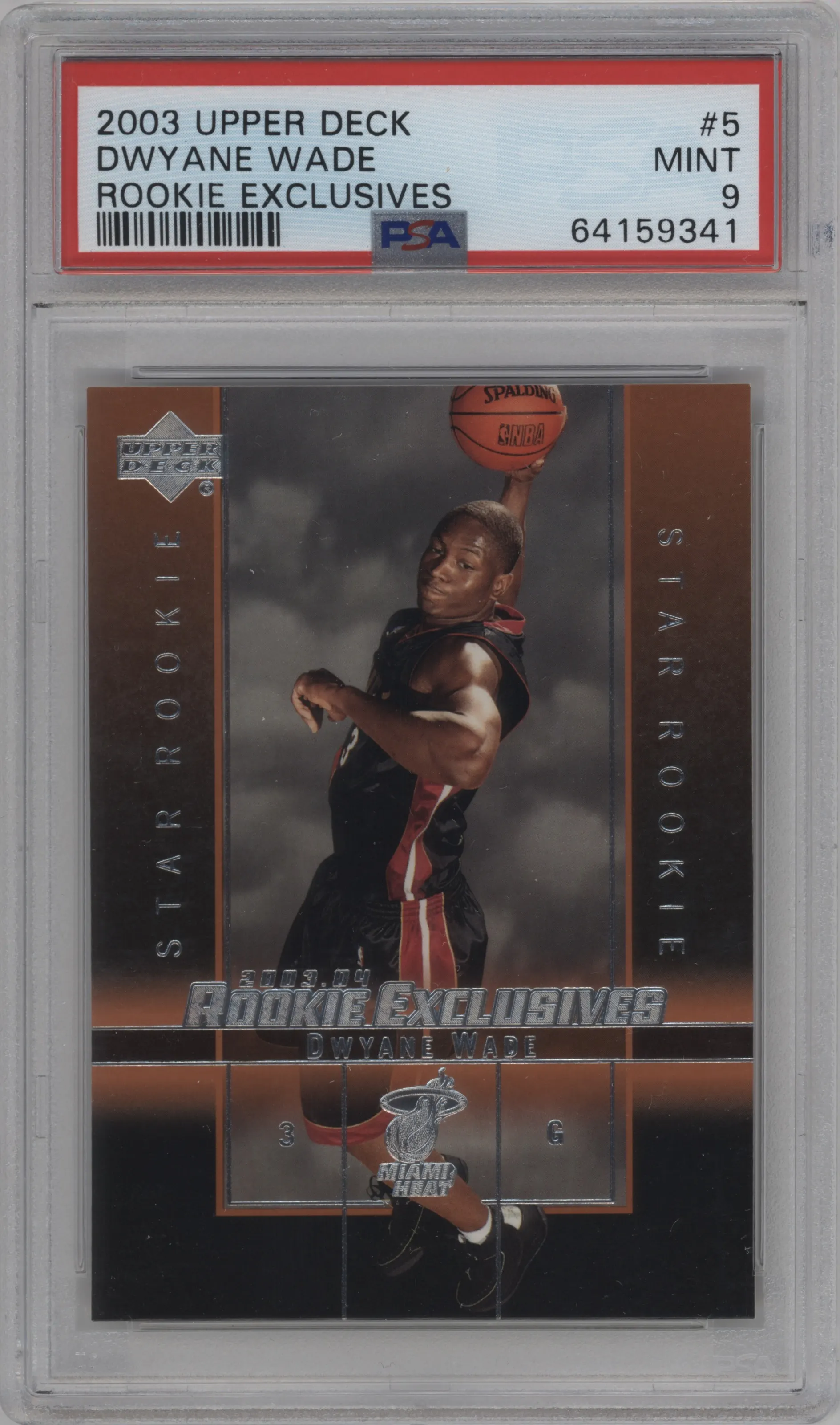 2003 Upper Deck Rke. Exclusives Dwyane Wade #5 PSA 9