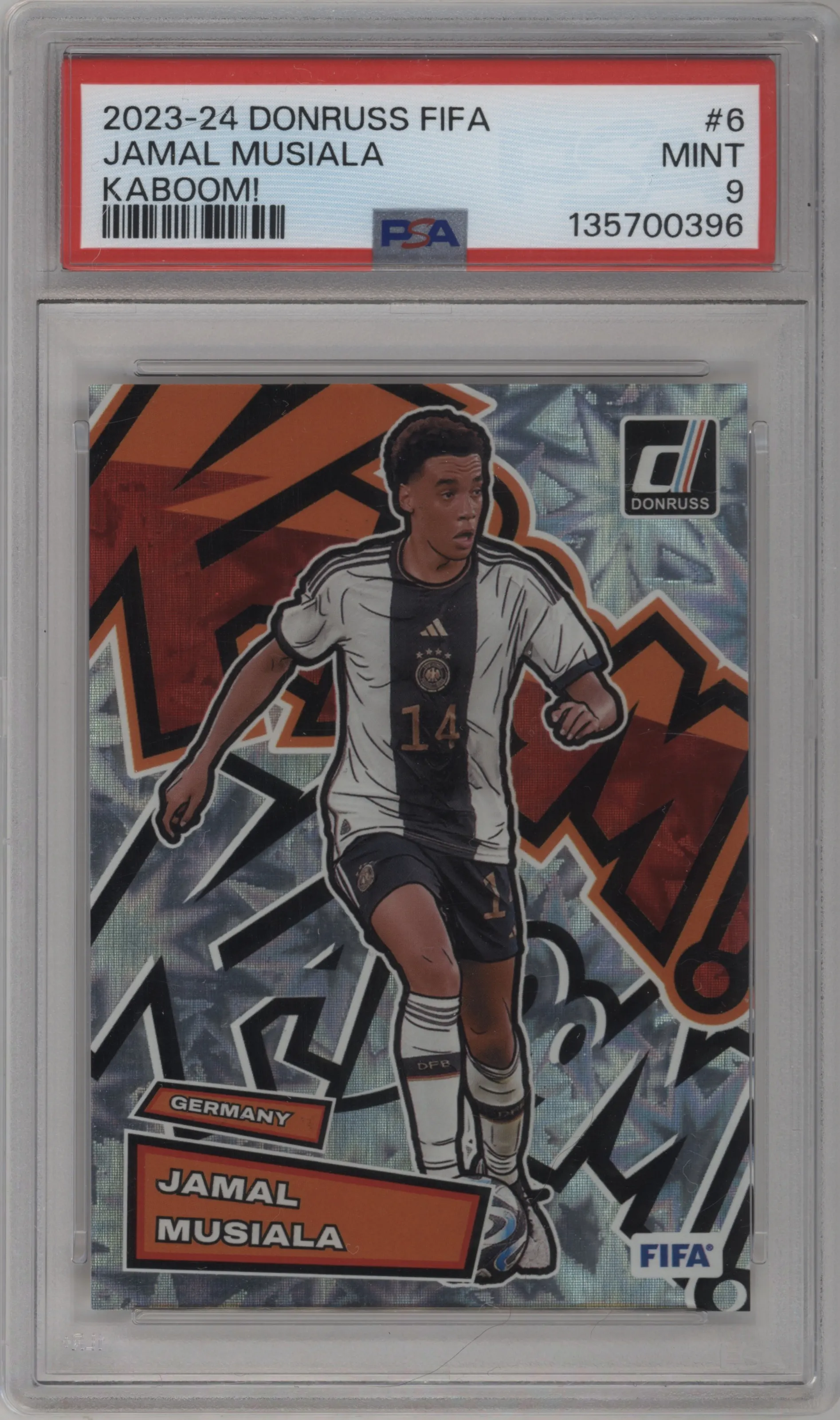 2023 Panini Donruss Kaboom! Jamal Musiala #6 PSA 9