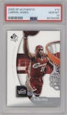 LeBron James from the 2005-06 SP Authentic set graded by PSA and given an overall grade of 10.