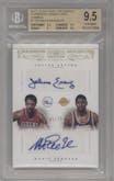 Julius Erving/Magic Johnson from the 2012-13 Panini National Treasures set graded by Beckett and given an overall grade of 9.5.