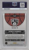 James Harden from the 2020-21 Panini Mosaic set graded by PSA and given an overall grade of 10.