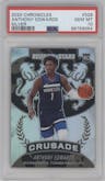 Anthony Edwards from the 2020-21 Panini Chronicles set featuring a Silver parallel graded by PSA and given an overall grade of 10.
