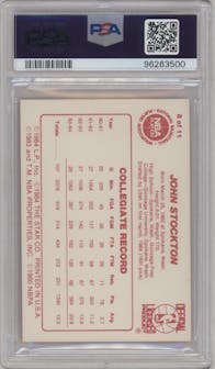 John Stockton from the 1985-86 Star All-Rookie Team set graded by PSA and given an overall grade of 8.