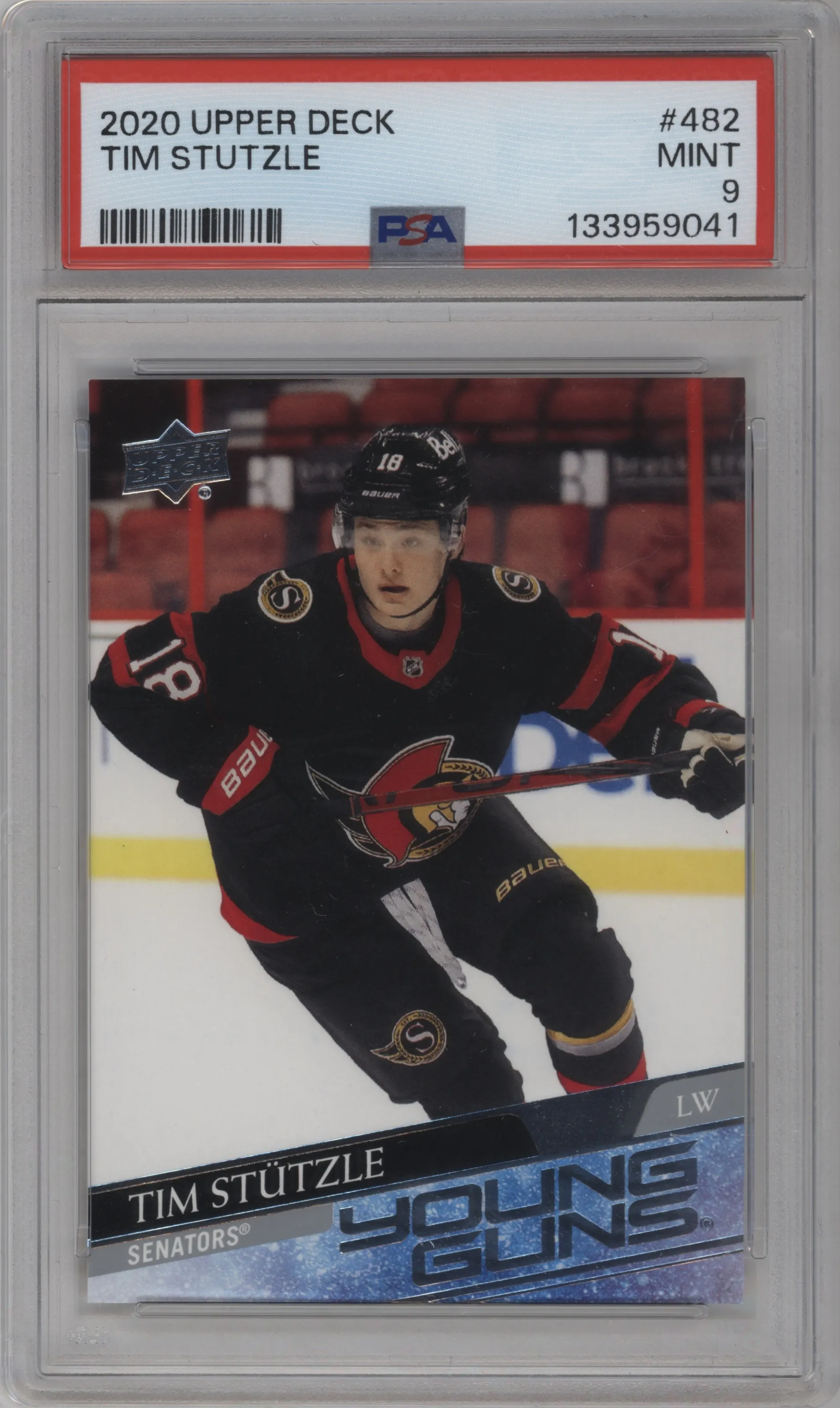 2020 Upper Deck Series 2 Young Guns Tim Stutzle #482 PSA 9