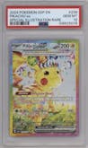 Pikachu ex from the 2024 Pokemon SV set graded by PSA and given an overall grade of 10.