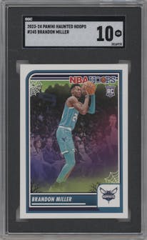 Brandon Miller from the 2023-24 Panini Haunted Hoops set graded by SGC and given an overall grade of 10.