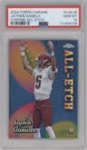 Jayden Daniels from the 2024 Topps Chrome set graded by PSA and given an overall grade of 10.