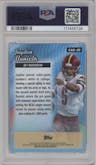 Jayden Daniels from the 2024 Topps Chrome set graded by PSA and given an overall grade of 10.