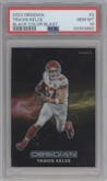Travis Kelce from the 2023 Panini Obsidian set graded by PSA and given an overall grade of 10.
